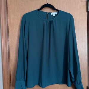 Green Long Sleeve Women's Top, size L